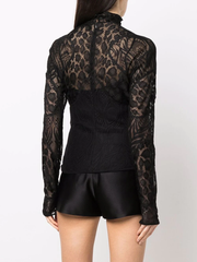 TOM FORD - sheer lace high-neck top