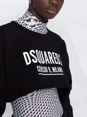 DSQUARED2 - logo-print cropped sweatshirt
