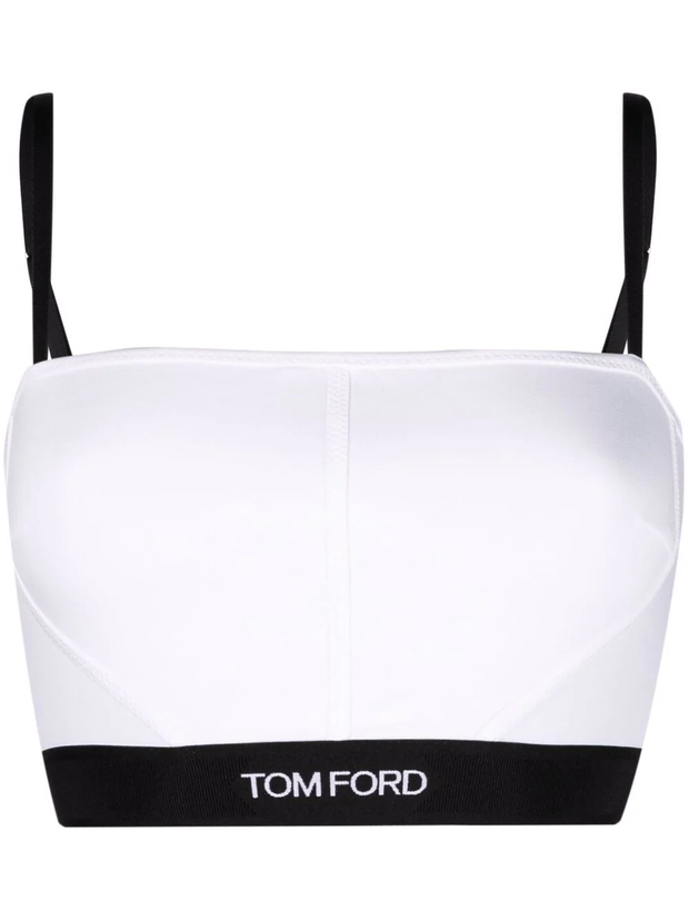 TOM FORD - long-line logo-band bra