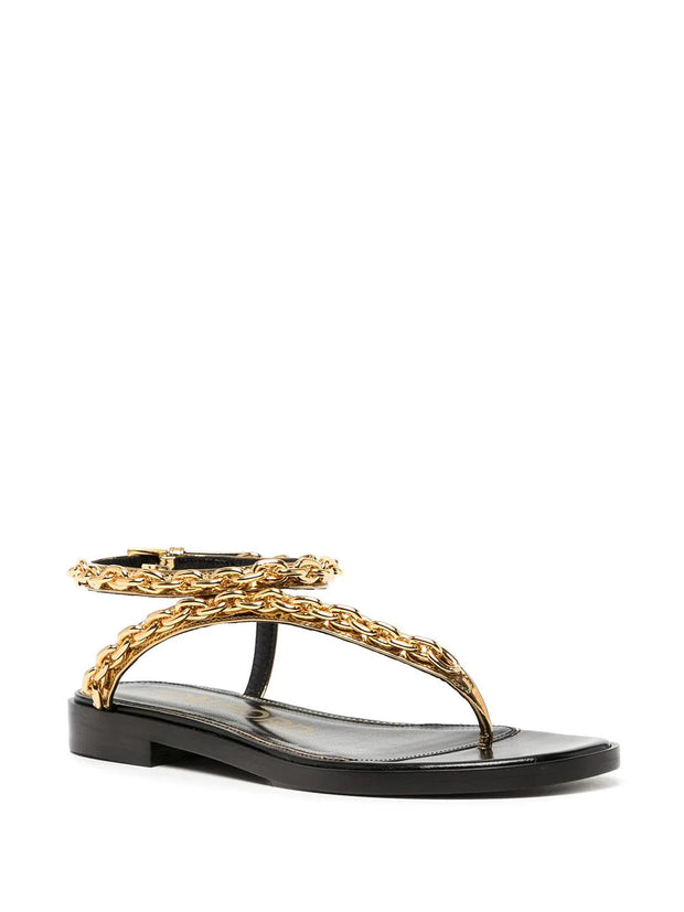 TOM FORD - chain-detail leather sandals