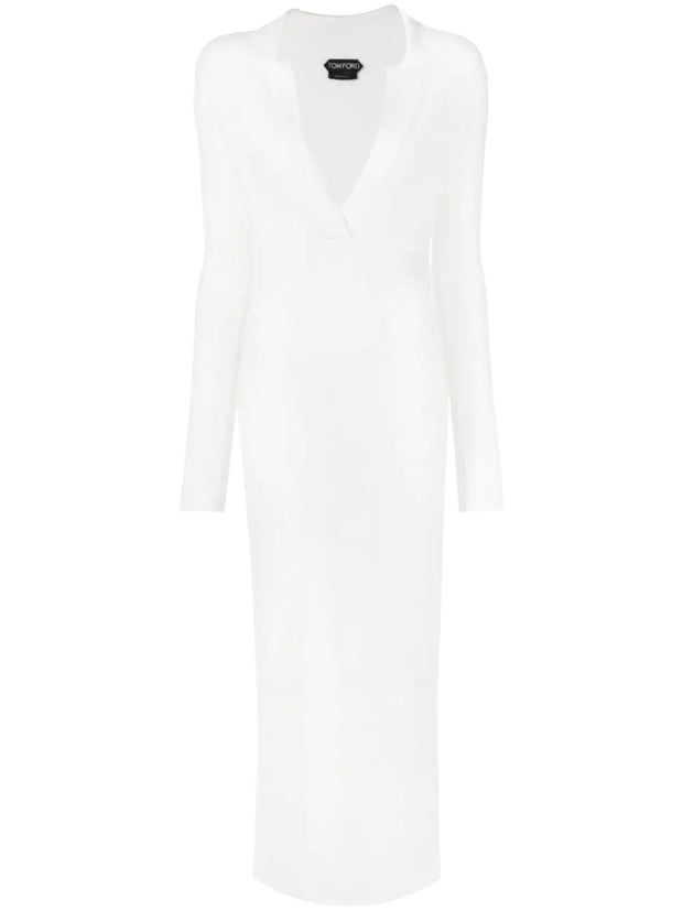 TOM FORD - spread-collar knitted dress