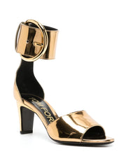 TOM FORD - metallic heeled leather sandals