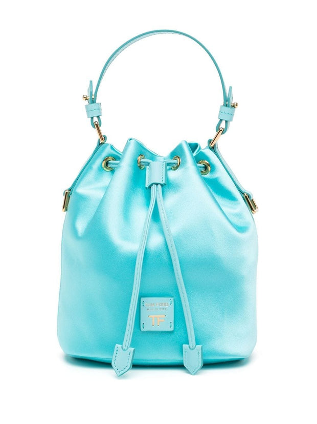 TOM FORD - logo-patch leather bucket bag
