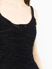 FABIANA FILIPPI - open-knit layered midi dress
