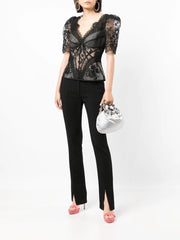 ZIMMERMANN - lace puff-sleeve top