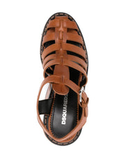 DSQUARED2 - Berlin Rock 140mm leather sandals