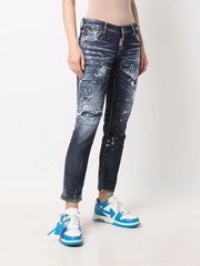 DSQUARED2 - distressed straight-leg jeans