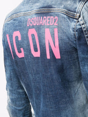DSQUARED2 - cropped logo-print denim jacket