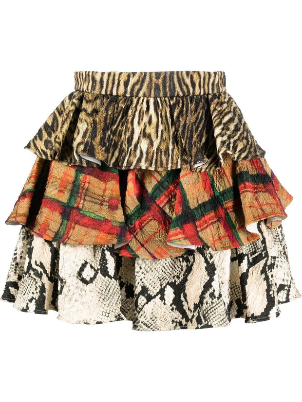 ROBERTO CAVALLI - layered short skirt