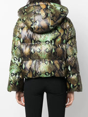 ROBERTO CAVALLI - snakeskin-print padded jacket