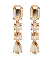 OSCAR DE LA RENTA - faceted crystal-embellished earrings