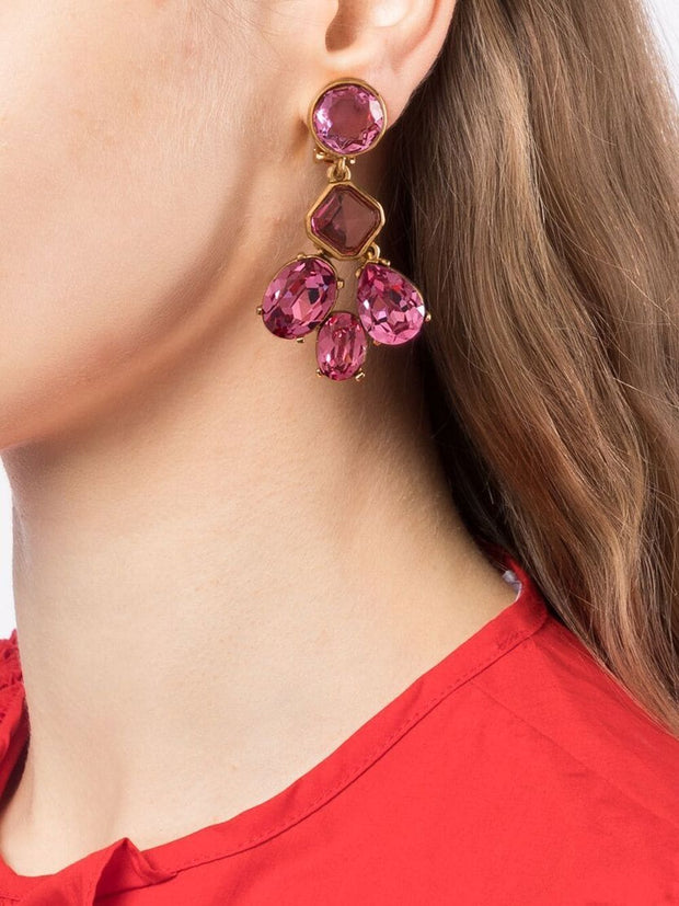 OSCAR DE LA RENTA - faceted-stone medium earrings