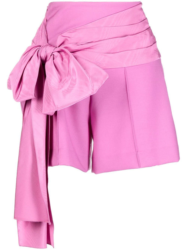 OSCAR DE LA RENTA - bow-detail high-waisted shorts