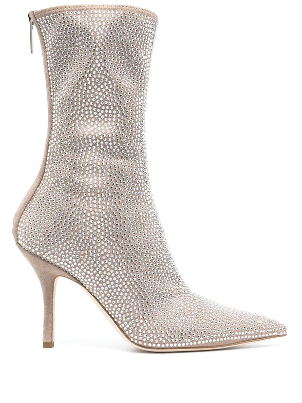 PARIS TEXAS - crystal-embellished 105mm pointed boots