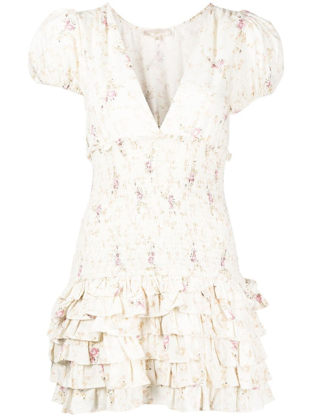 LoveShackFancy - floral-print ruffled dress