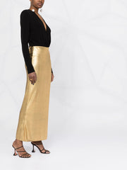 TOM FORD metallic fitted skirt