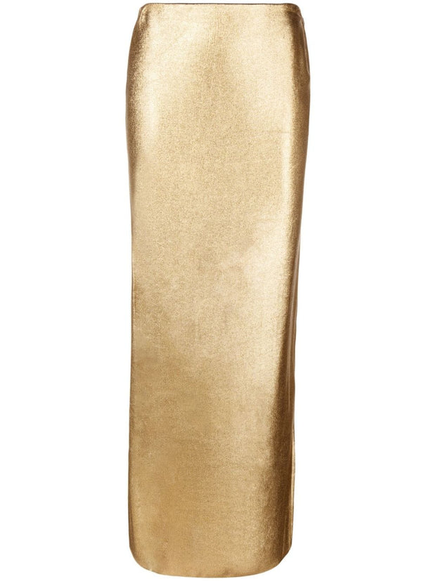 TOM FORD metallic fitted skirt