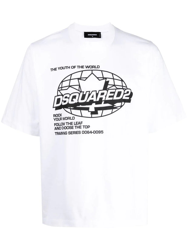 DSQUARED2 - logo-print detail T-shirt