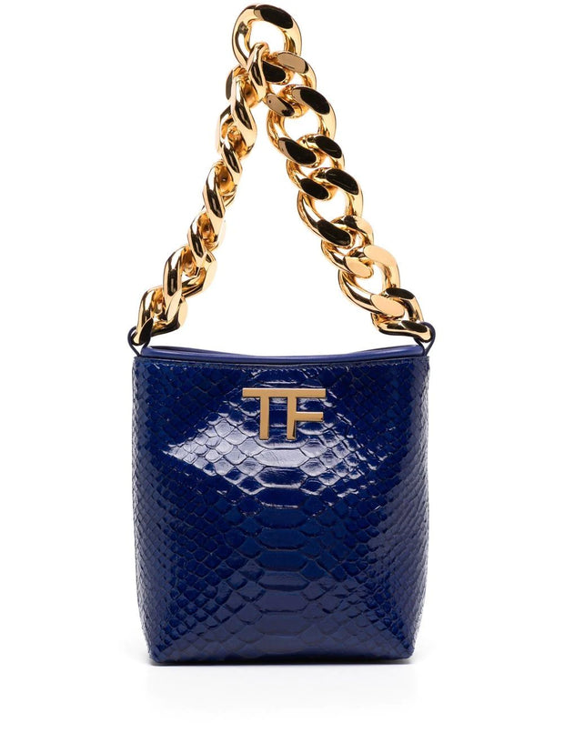 TOM FORD - TF logo-plaque chain mini bag