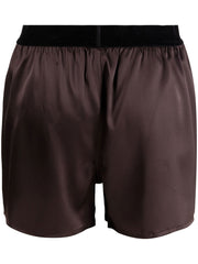 TOM FORD - logo-waistband satin shorts