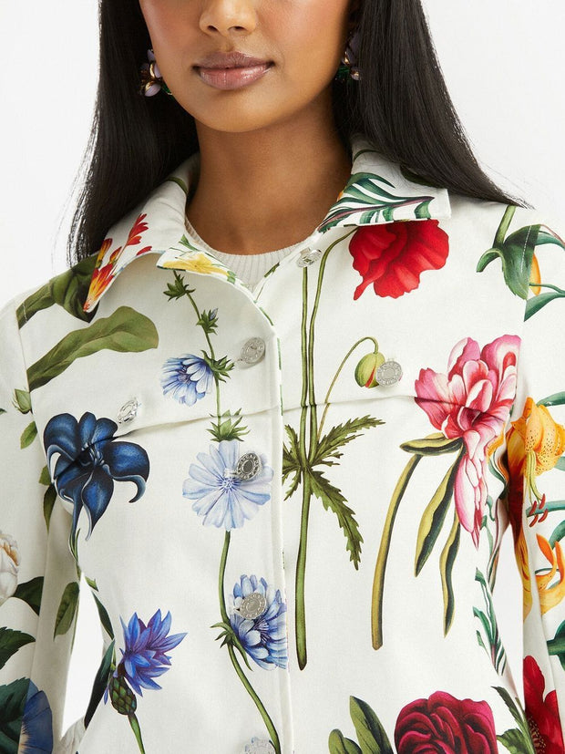 OSCAR DE LA RENTA - floral-print shirt jacket