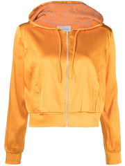 CARINE GILSON - zip-front silk hoodie