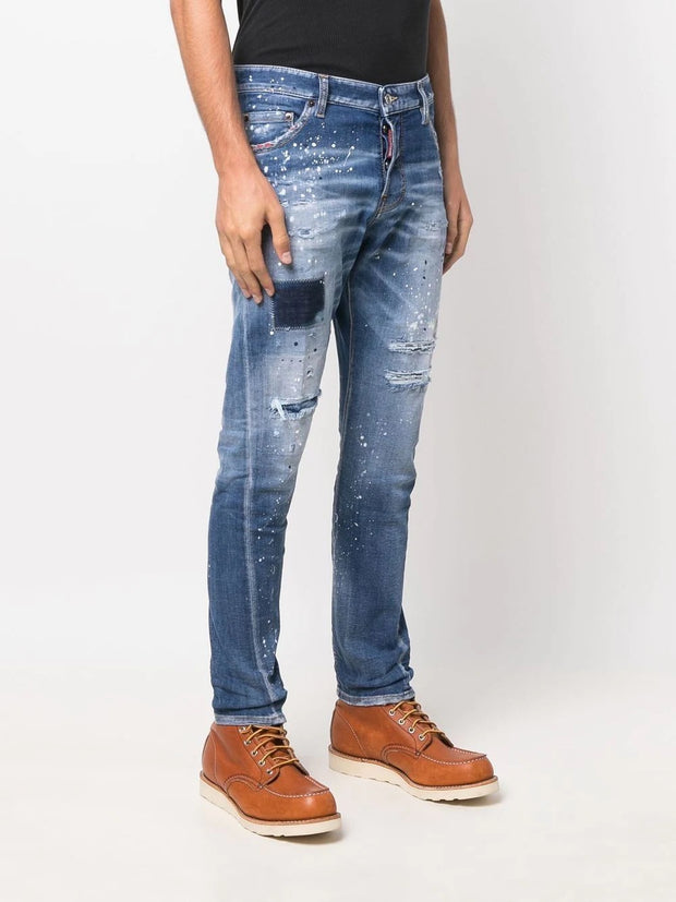 DSQUARED2 - distressed-finish straight leg jeans