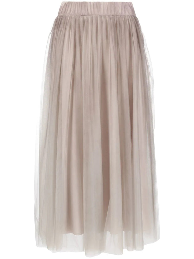 FABIANA FILIPPI - high-waisted tulle long skirt