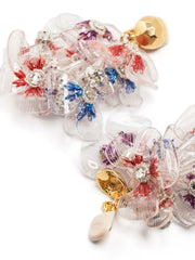 OSCAR DE LA RENTA - flower-applique detail earrings