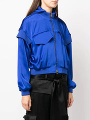 TOM FORD - silk zip-up bomber jacket