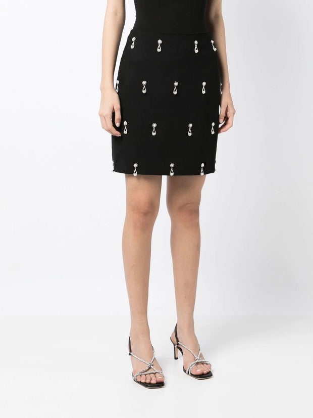 OSCAR DE LA RENTA - crystal-embellished mini skirt