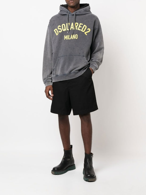 DSQUARED2 - logo-print pullover hoodie