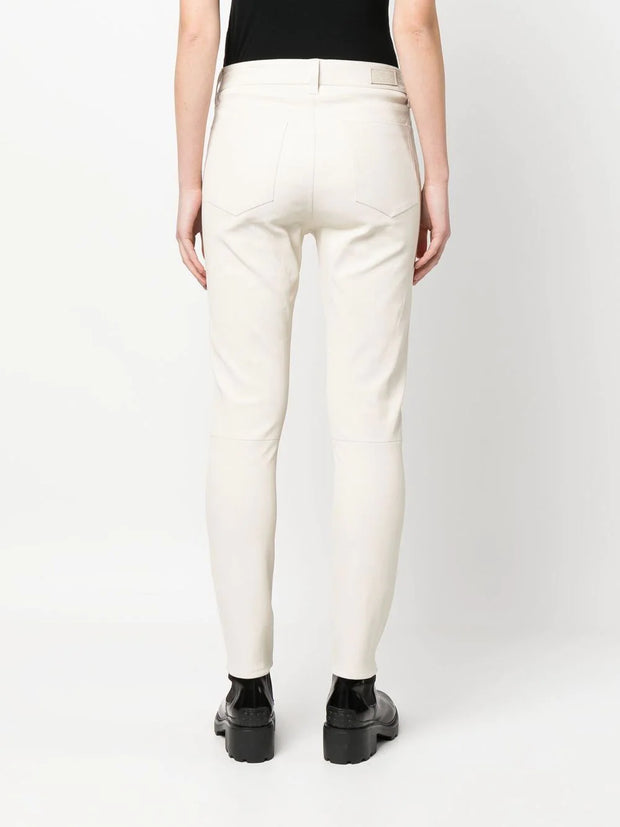 POLO RALPH LAUREN - skinny-cut leather trousers