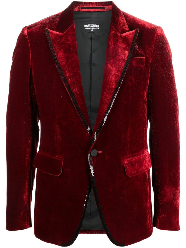 DSQUARED2 - sequin-embellished velvet blazer