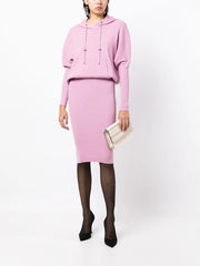 TOM FORD - ribbed hooded dress