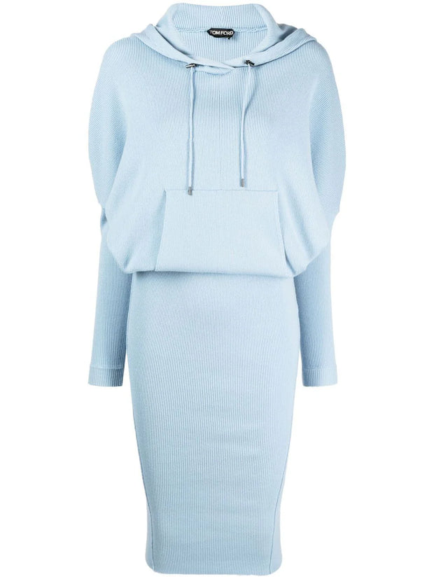 TOM FORD - ribbed hooded dress