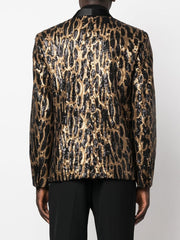 DSQUARED2 - leopard-print single-breasted blazer