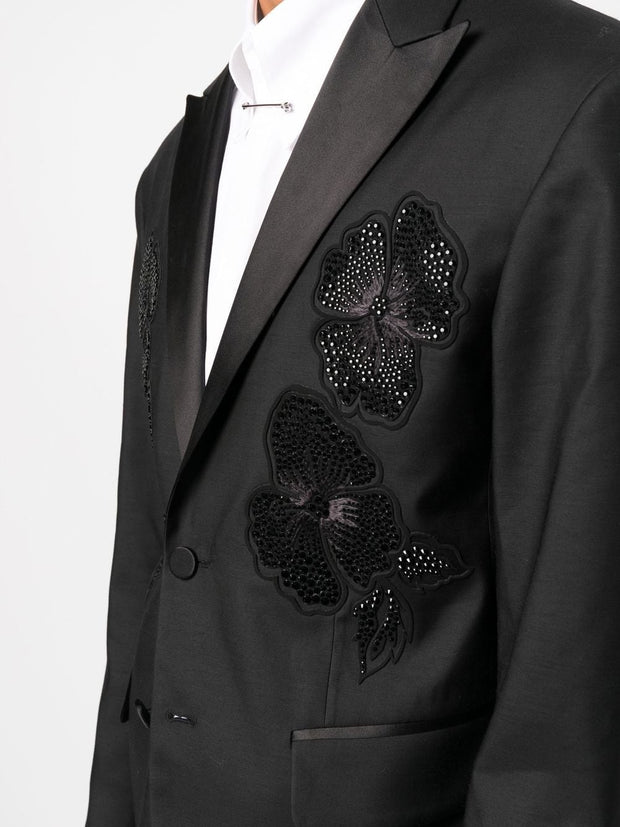 DSQUARED2 - bead-embellished single-breasted blazer