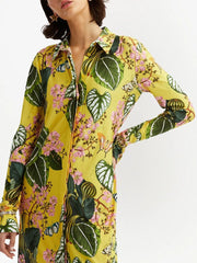 OSCAR DE LA RENTA - floral-print shirtdress
