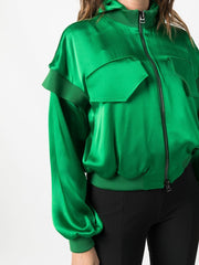 TOM FORD - hooded cropped silk jacket