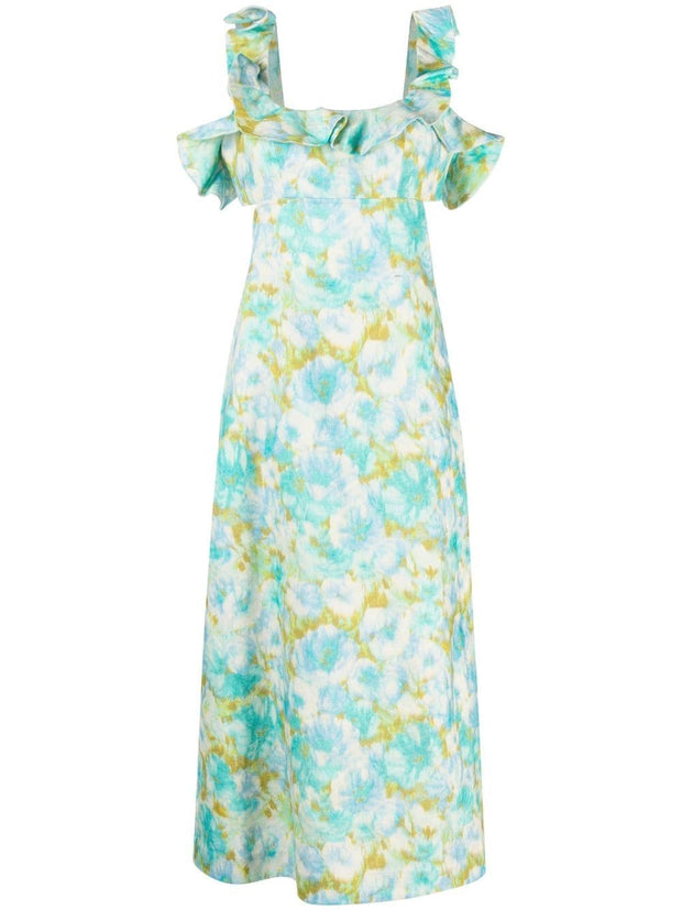 ZIMMERMANN - floral-print frilled dress
