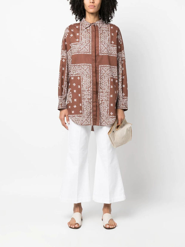 FABIANA FILIPPI - bandana-print long-sleeved shirt