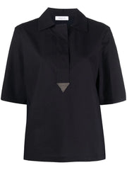 FABIANA FILIPPI - triangle-appliqué short-sleeve shirt