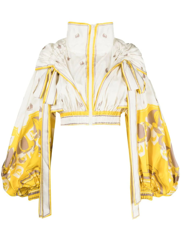 ZIMMERMANN - High Tide graphic-print cropped jacket