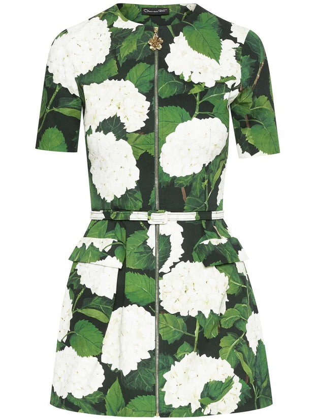 OSCAR DE LA RENTA - floral-print zipped mini dress