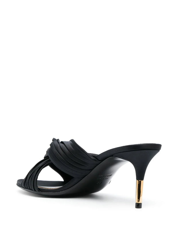TOM FORD - knot-detail 75mm pleated mules