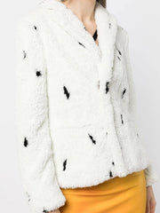DSQUARED2 - printed faux fur coat