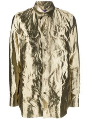 Ralph Lauren Collection - metallic-effect button-front shirt