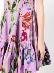 OSCAR DE LA RENTA - floral cotton mini dress
