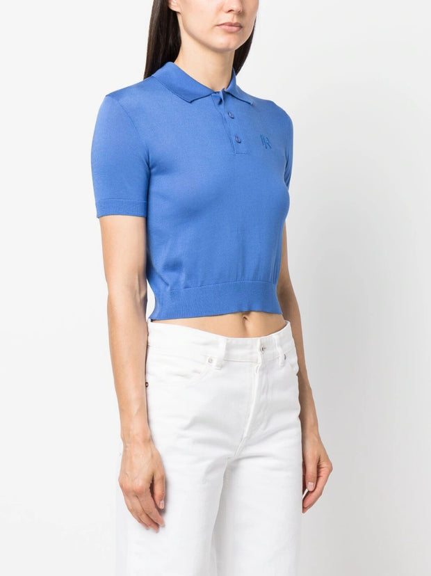 Ralph Lauren Collection - cropped silk polo shirt